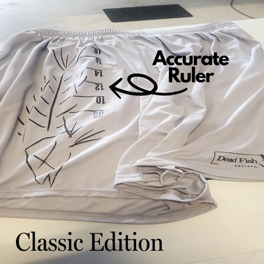 DFS Measure Ups Inshore Shorts - Fishing companion, ruler closeup