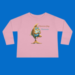 Momma Say-Namaste Toddler Long-Sleeve Tee, The DFS Logo, Comfortable Toddler Clothing