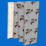 Zombie Fish Apocalypse Sherpa Blanket The Mutton Snapper