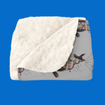 Zombie Fish Apocalypse Sherpa Blanket The Mutton Snapper